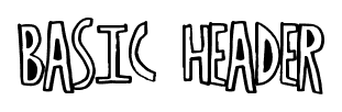 Basic Header font